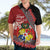 Personalised Tonga Language Week Hawaiian Shirt Malo e Lelei Tongan Ngatu Pattern - Red