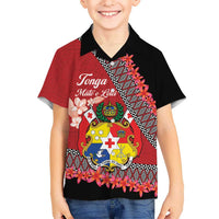Personalised Tonga Language Week Hawaiian Shirt Malo e Lelei Tongan Ngatu Pattern - Red LT14 - Polynesian Pride
