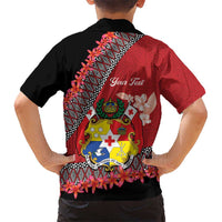 Personalised Tonga Language Week Hawaiian Shirt Malo e Lelei Tongan Ngatu Pattern - Red LT14 - Polynesian Pride