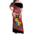 Personalised Tonga Language Week Off Shoulder Maxi Dress Malo e Lelei Tongan Ngatu Pattern - Red