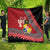 Personalised Tonga Language Week Quilt Malo e Lelei Tongan Ngatu Pattern - Red