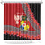 Personalised Tonga Language Week Shower Curtain Malo e Lelei Tongan Ngatu Pattern - Red