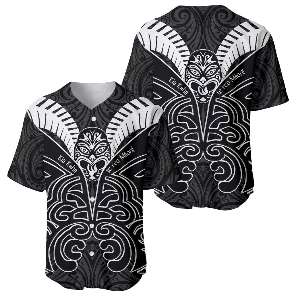 Kia Kaha Te Reo Maori Baseball Jersey Aotearoa Hei Tiki With Hongi