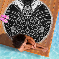Kia Kaha Te Reo Maori Beach Blanket Aotearoa Hei Tiki With Hongi LT14 - Polynesian Pride