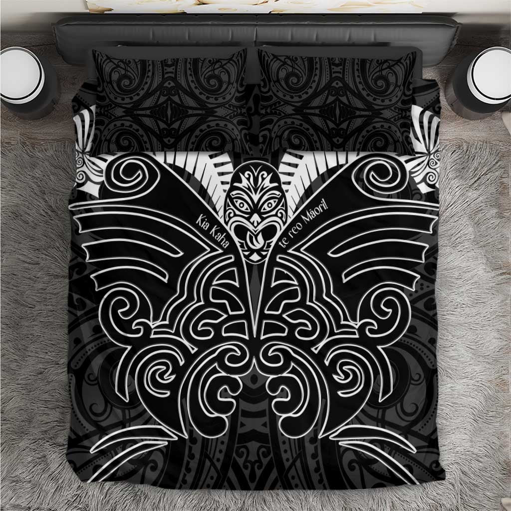 Kia Kaha Te Reo Maori Bedding Set Aotearoa Hei Tiki With Hongi