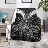 Kia Kaha Te Reo Maori Blanket Aotearoa Hei Tiki With Hongi LT14 - Polynesian Pride