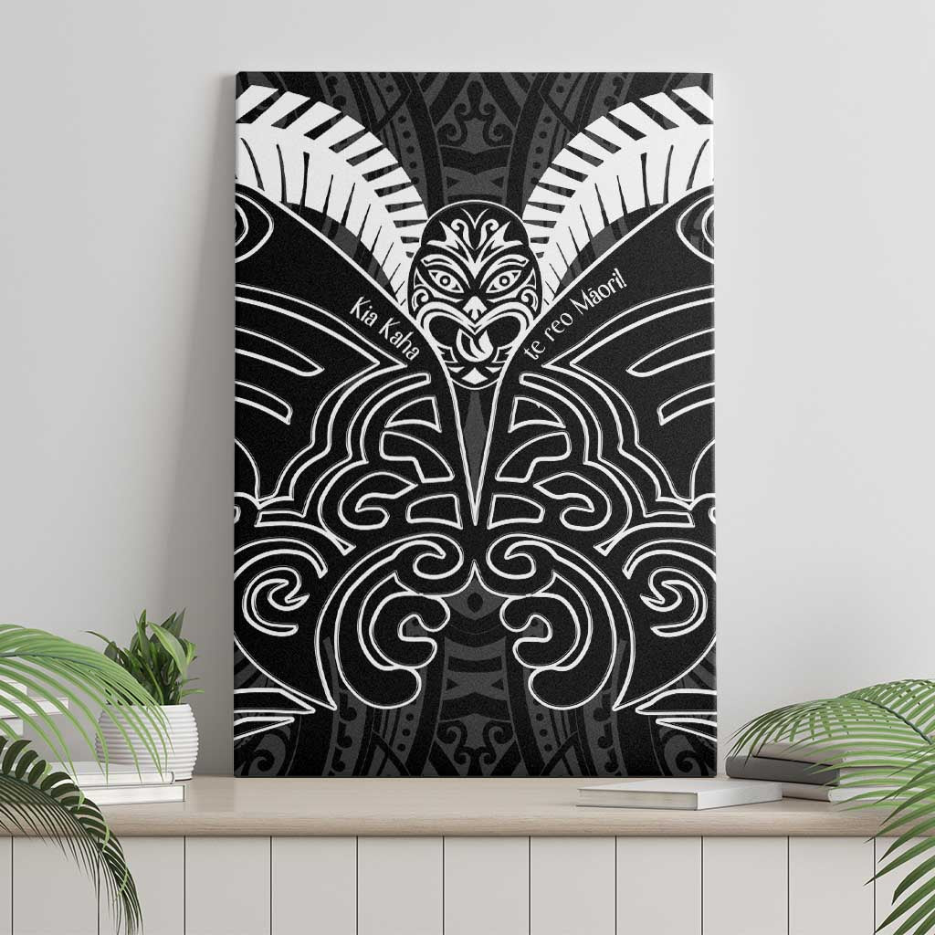 Kia Kaha Te Reo Maori Canvas Wall Art Aotearoa Hei Tiki With Hongi LT14 - Polynesian Pride