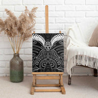 Kia Kaha Te Reo Maori Canvas Wall Art Aotearoa Hei Tiki With Hongi LT14 - Polynesian Pride