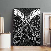 Kia Kaha Te Reo Maori Canvas Wall Art Aotearoa Hei Tiki With Hongi LT14 - Polynesian Pride