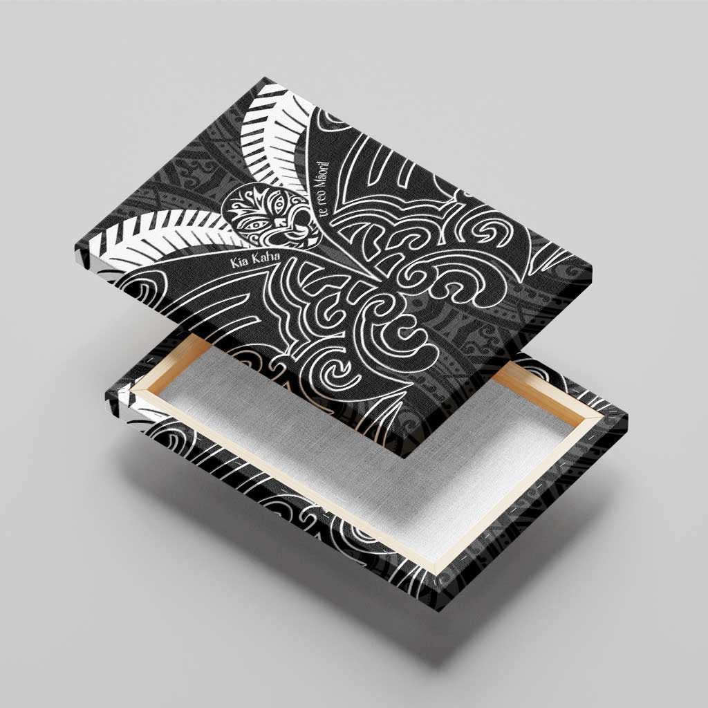Kia Kaha Te Reo Maori Canvas Wall Art Aotearoa Hei Tiki With Hongi LT14 - Polynesian Pride