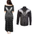 Kia Kaha Te Reo Maori Couples Matching Puletasi and Long Sleeve Button Shirt Aotearoa Hei Tiki With Hongi