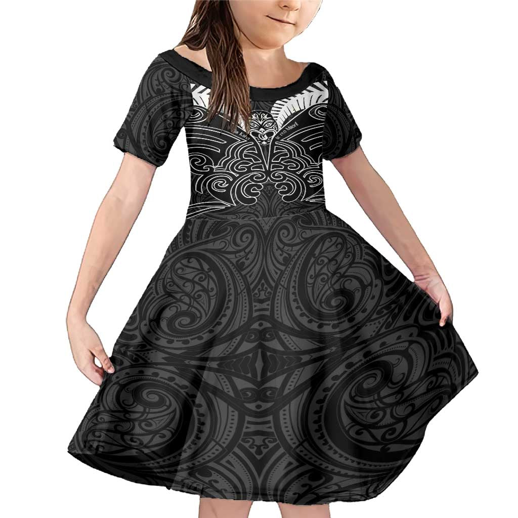 Kia Kaha Te Reo Maori Family Matching Mermaid Dress and Hawaiian Shirt Aotearoa Hei Tiki With Hongi