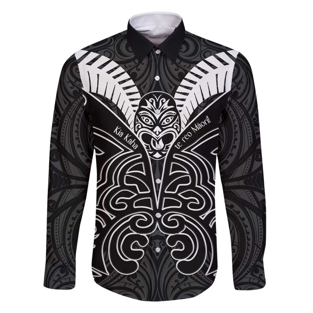 Kia Kaha Te Reo Maori Family Matching Off Shoulder Maxi Dress and Hawaiian Shirt Aotearoa Hei Tiki With Hongi