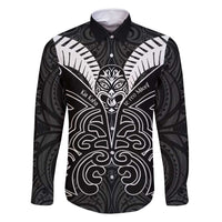 Kia Kaha Te Reo Maori Family Matching Off Shoulder Maxi Dress and Hawaiian Shirt Aotearoa Hei Tiki With Hongi