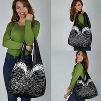 Kia Kaha Te Reo Maori Grocery Bag Aotearoa Hei Tiki With Hongi LT14 - Polynesian Pride
