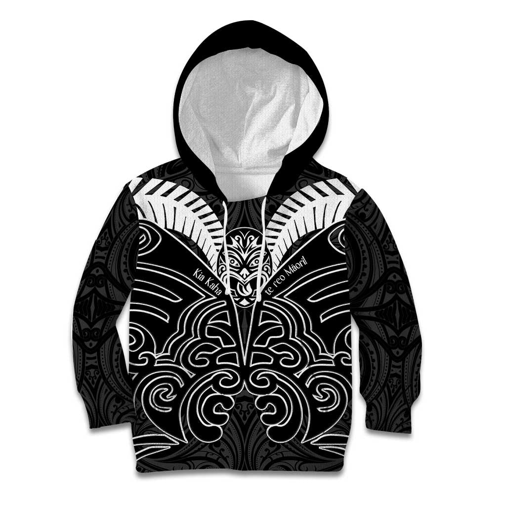 Kia Kaha Te Reo Maori Kid Hoodie Aotearoa Hei Tiki With Hongi