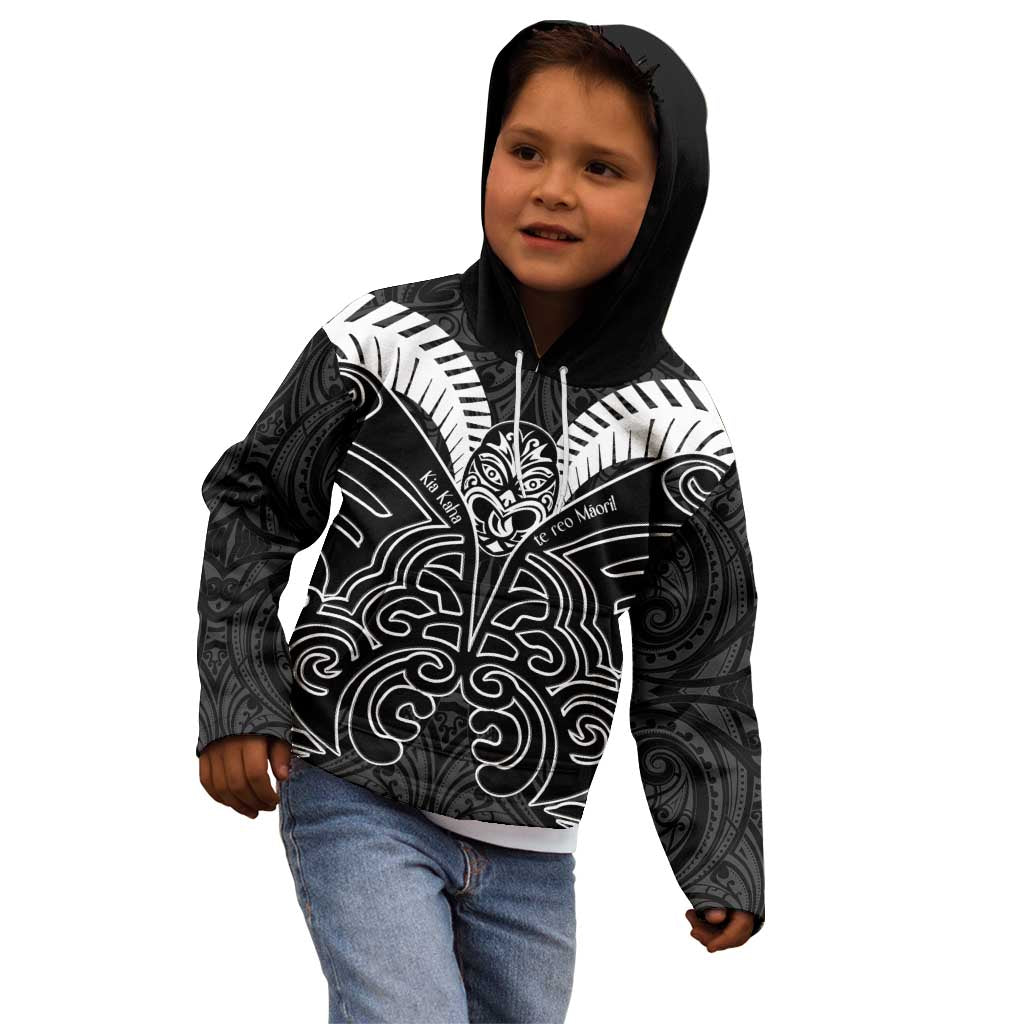 Kia Kaha Te Reo Maori Kid Hoodie Aotearoa Hei Tiki With Hongi