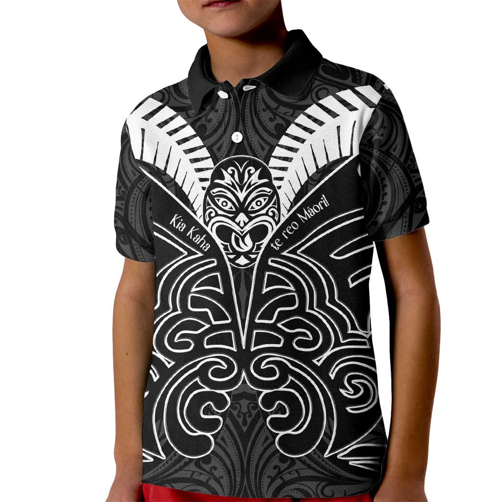 Kia Kaha Te Reo Maori Kid Polo Shirt Aotearoa Hei Tiki With Hongi