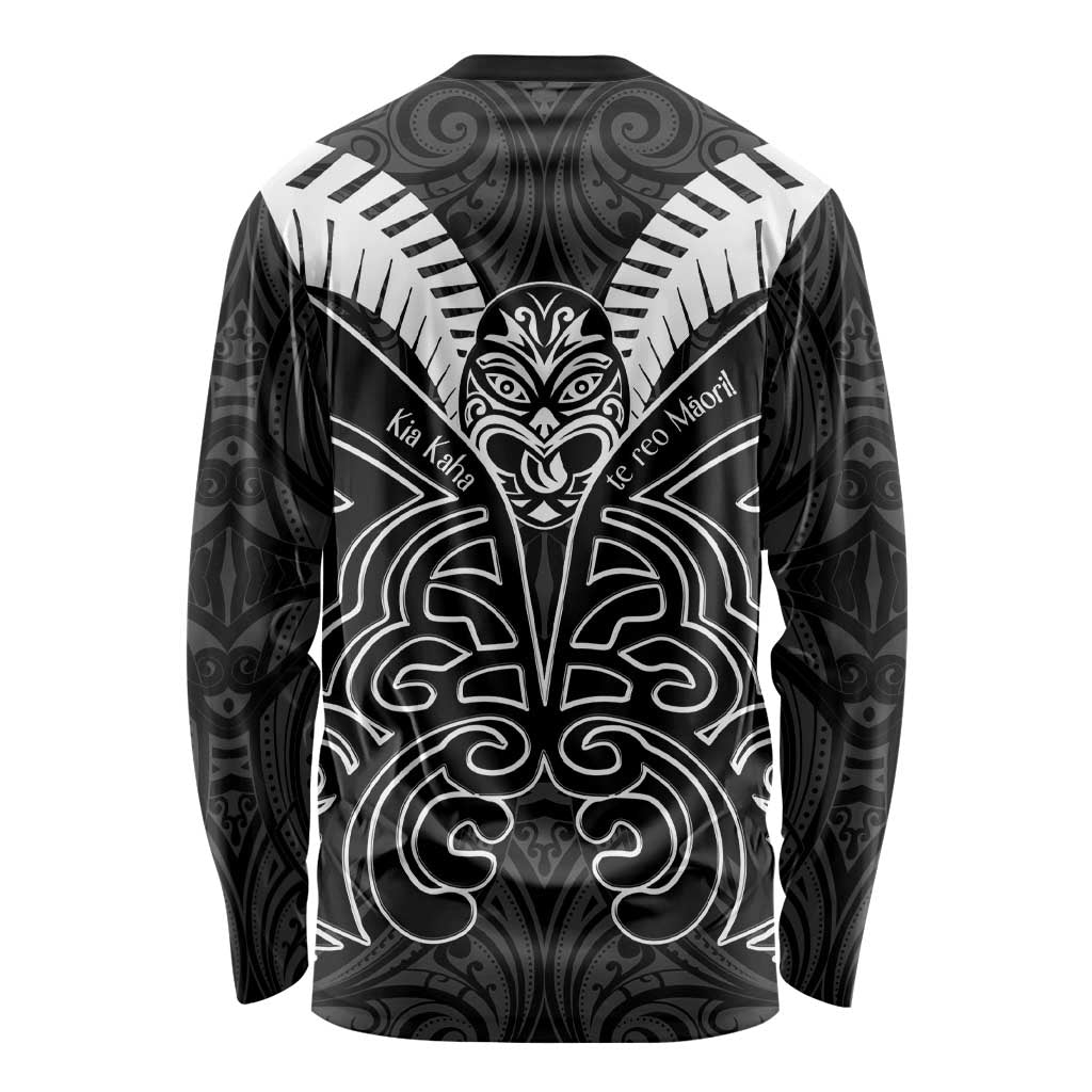 Kia Kaha Te Reo Maori Long Sleeve Shirt Aotearoa Hei Tiki With Hongi