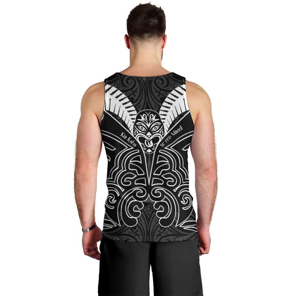 Kia Kaha Te Reo Maori Men Tank Top Aotearoa Hei Tiki With Hongi LT14 - Polynesian Pride