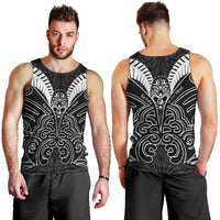Kia Kaha Te Reo Maori Men Tank Top Aotearoa Hei Tiki With Hongi LT14 - Polynesian Pride