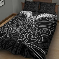 Kia Kaha Te Reo Maori Quilt Bed Set Aotearoa Hei Tiki With Hongi LT14 - Polynesian Pride