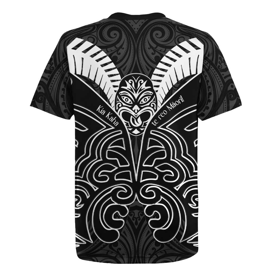 Kia Kaha Te Reo Maori Rugby Jersey Aotearoa Hei Tiki With Hongi LT14 - Polynesian Pride