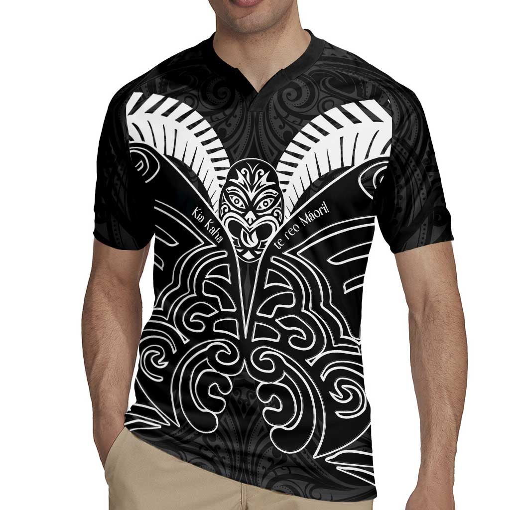 Kia Kaha Te Reo Maori Rugby Jersey Aotearoa Hei Tiki With Hongi LT14 - Polynesian Pride