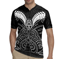 Kia Kaha Te Reo Maori Rugby Jersey Aotearoa Hei Tiki With Hongi LT14 - Polynesian Pride