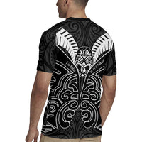 Kia Kaha Te Reo Maori Rugby Jersey Aotearoa Hei Tiki With Hongi LT14 - Polynesian Pride