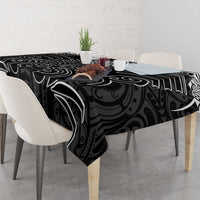 Kia Kaha Te Reo Maori Tablecloth Aotearoa Hei Tiki With Hongi LT14 - Polynesian Pride