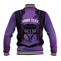 Personalised New Zealand Suffrage Day Baseball Jacket Maori Tattoo Galaxy Vibe LT14 - Polynesian Pride
