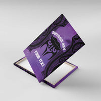 Personalised New Zealand Suffrage Day Canvas Wall Art Maori Tattoo Galaxy Vibe LT14 With Frame Purple - Polynesian Pride