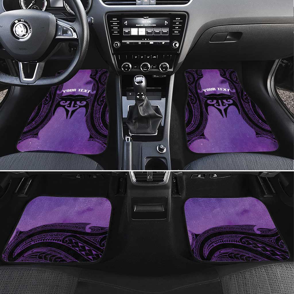 Personalised New Zealand Suffrage Day Car Mats Maori Tattoo Galaxy Vibe LT14 Set 4pcs Purple - Polynesian Pride