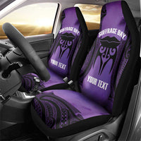 Personalised New Zealand Suffrage Day Car Seat Cover Maori Tattoo Galaxy Vibe - Polynesian Pride