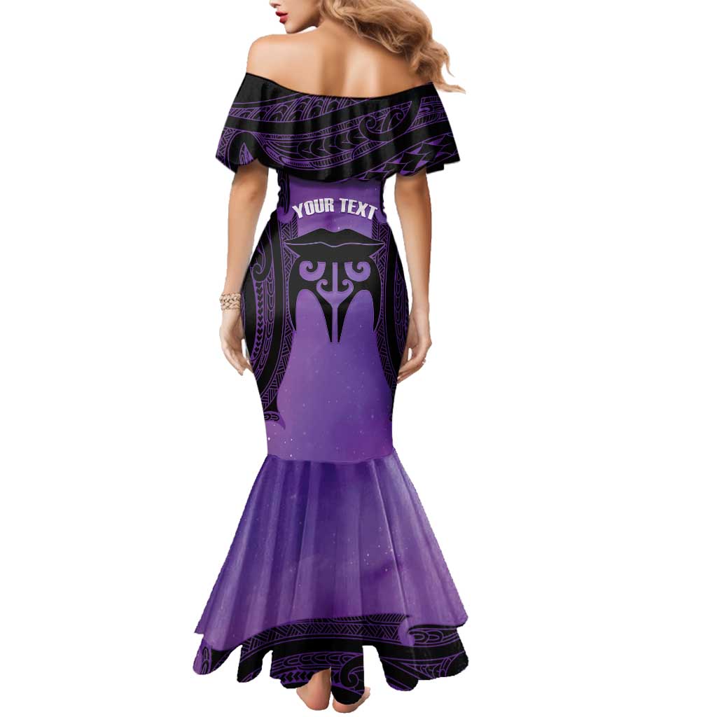 Personalised New Zealand Suffrage Day Family Matching Mermaid Dress and Hawaiian Shirt Maori Tattoo Galaxy Vibe - Polynesian Pride