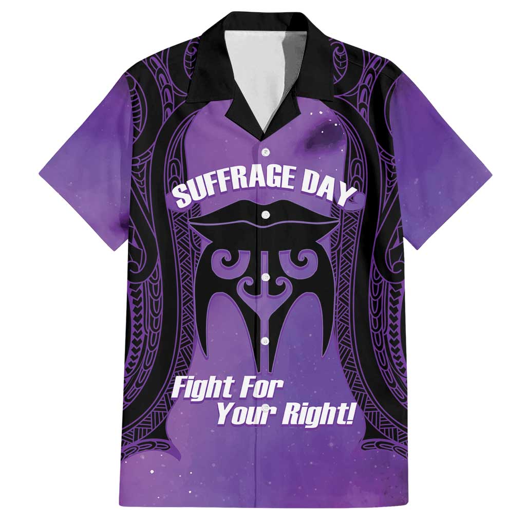 Personalised New Zealand Suffrage Day Family Matching Off Shoulder Maxi Dress and Hawaiian Shirt Maori Tattoo Galaxy Vibe - Polynesian Pride