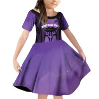 Personalised New Zealand Suffrage Day Family Matching Off Shoulder Short Dress and Hawaiian Shirt Maori Tattoo Galaxy Vibe - Polynesian Pride