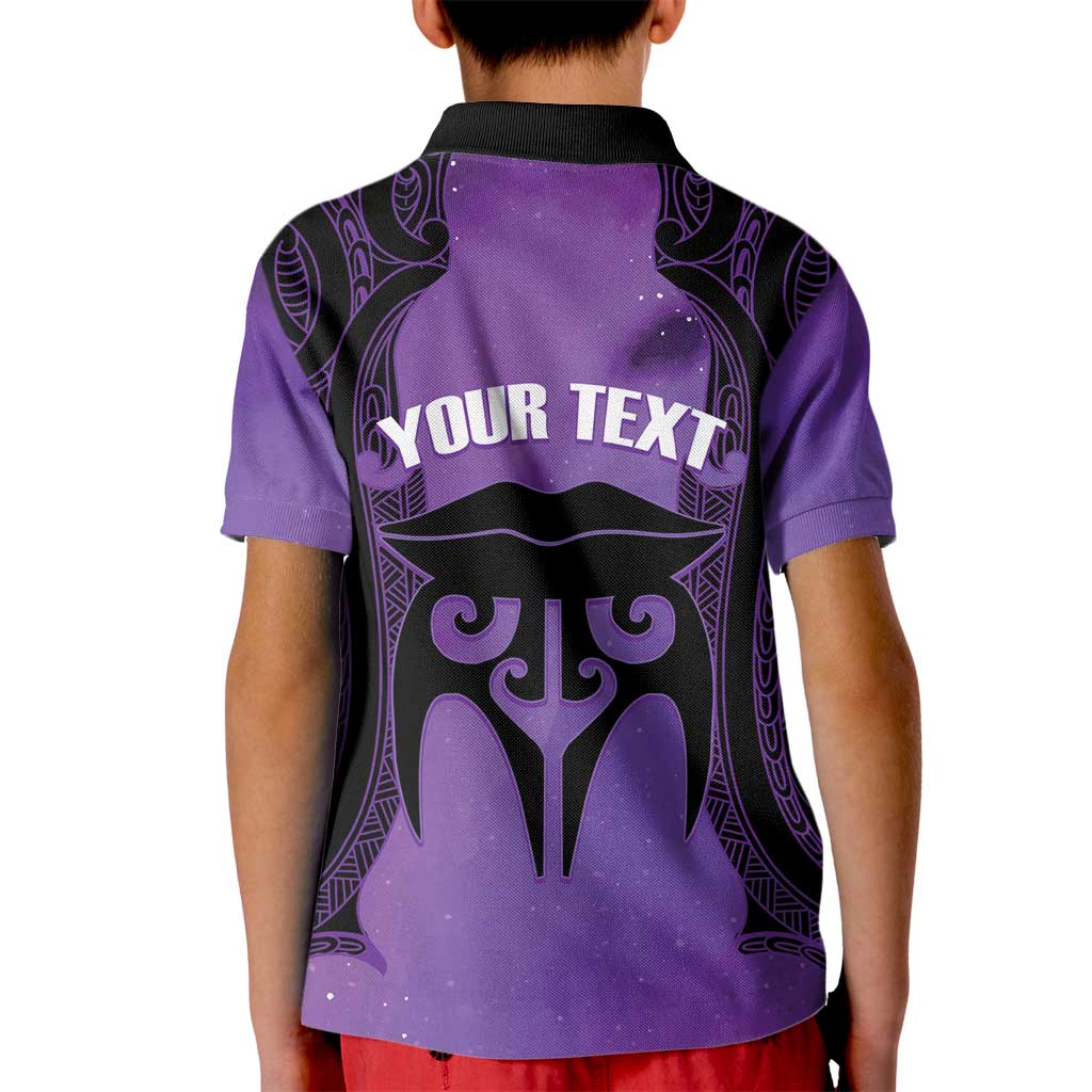 Personalised New Zealand Suffrage Day Kid Polo Shirt Maori Tattoo Galaxy Vibe - Polynesian Pride