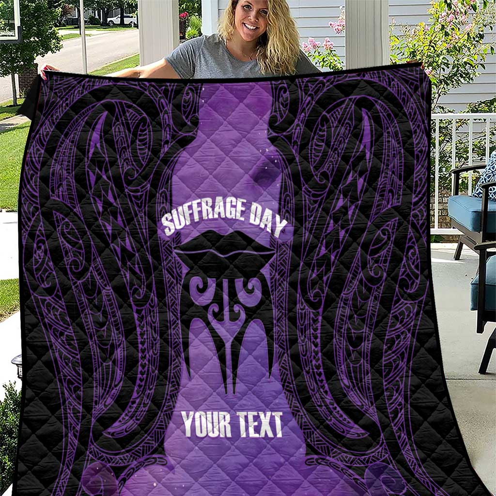 Personalised New Zealand Suffrage Day Quilt Maori Tattoo Galaxy Vibe - Polynesian Pride