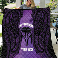 Personalised New Zealand Suffrage Day Quilt Maori Tattoo Galaxy Vibe - Polynesian Pride