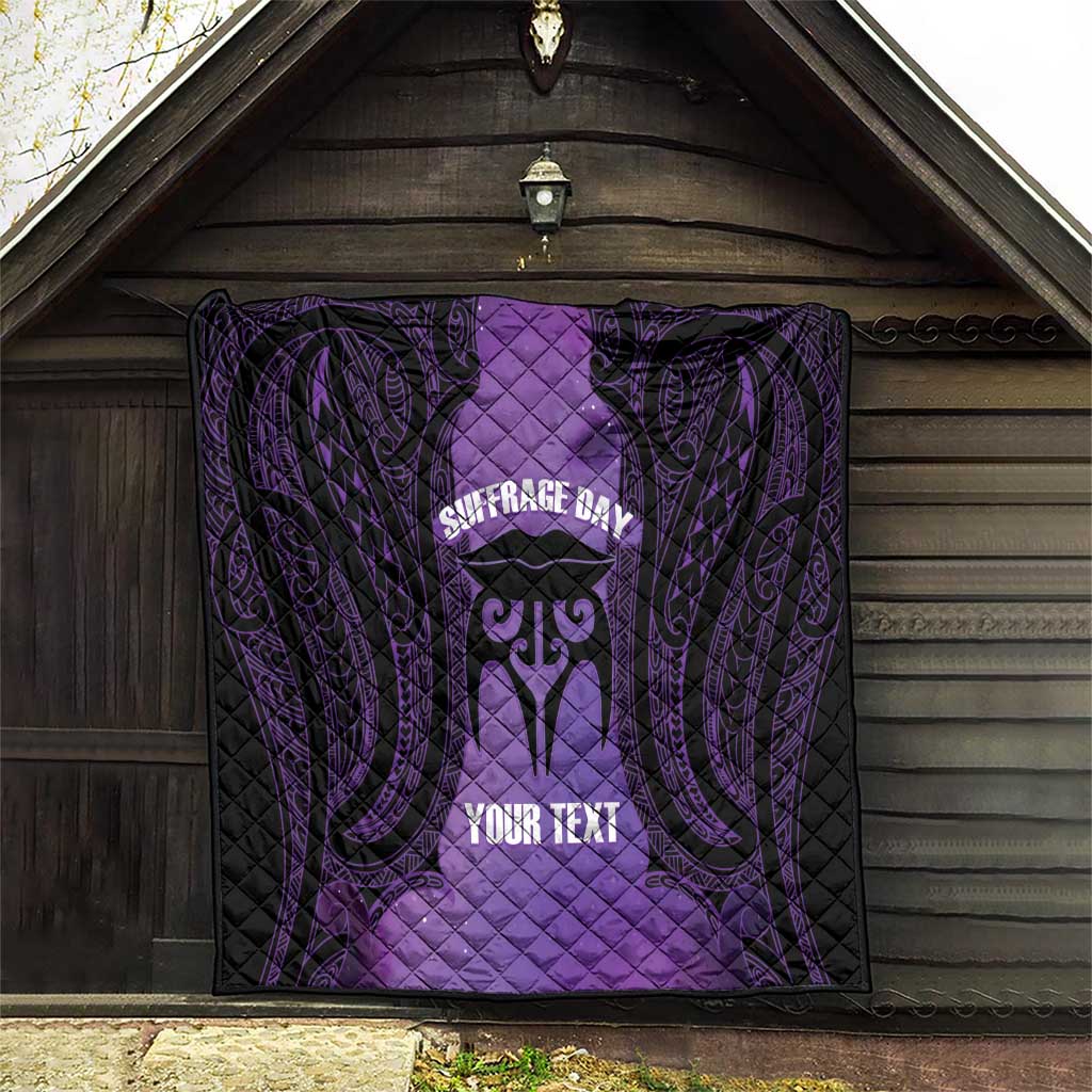 Personalised New Zealand Suffrage Day Quilt Maori Tattoo Galaxy Vibe - Polynesian Pride