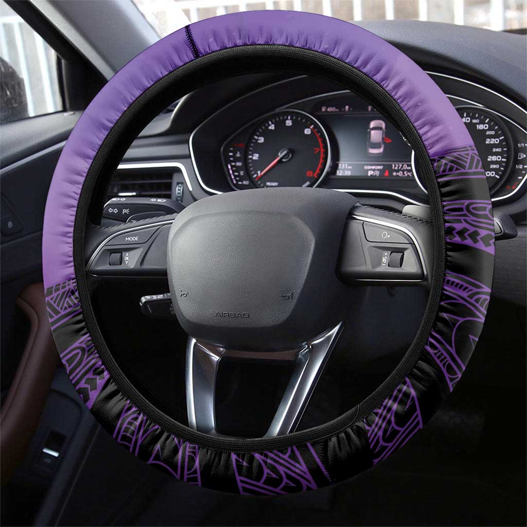 New Zealand Suffrage Day Steering Wheel Cover Maori Tattoo Galaxy Vibe LT14 - Polynesian Pride
