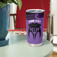 Personalised New Zealand Suffrage Day Tumbler Cup Maori Tattoo Galaxy Vibe - Polynesian Pride