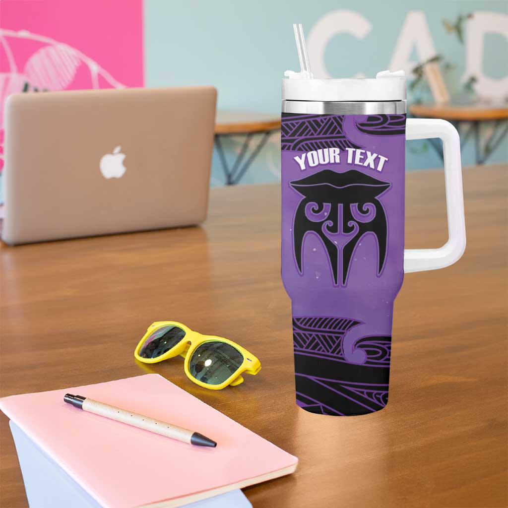 Personalised New Zealand Suffrage Day Tumbler With Handle Maori Tattoo Galaxy Vibe - Polynesian Pride