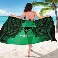 Personalised Moko Kauae New Zealand Sarong Maori Chin Tattoo Green - Polynesian Pride