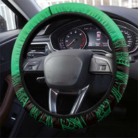 Moko Kauae New Zealand Steering Wheel Cover Maori Chin Tattoo Green LT14 - Polynesian Pride