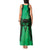 Personalised Moko Kauae New Zealand Tank Maxi Dress Maori Chin Tattoo Green - Polynesian Pride
