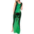 Personalised Moko Kauae New Zealand Tank Maxi Dress Maori Chin Tattoo Green - Polynesian Pride
