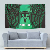 Personalised Moko Kauae New Zealand Tapestry Maori Chin Tattoo Green - Polynesian Pride
